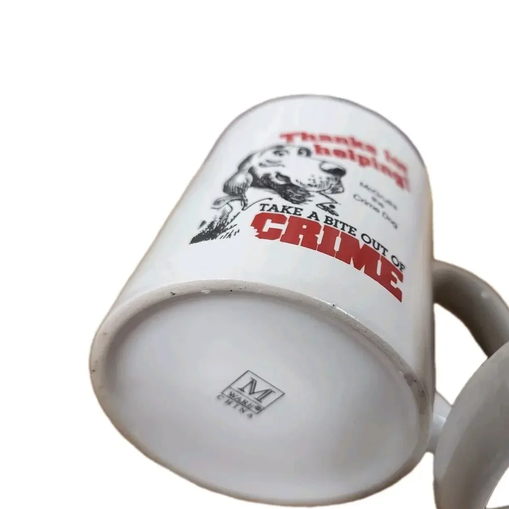 McGruff The Crime Dog Coffee Mug“Take A Bite Out Of Crime” VTG Scruff McGruff X2